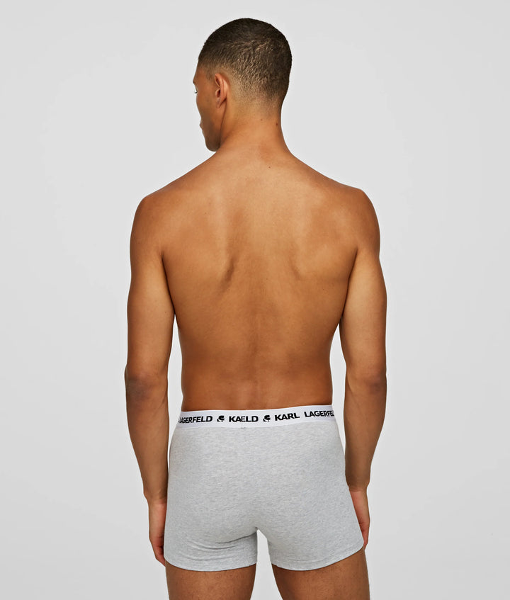Karl Lagerfeld Logo Monochrome Trunk in 3-Pack | Black/White/Grey