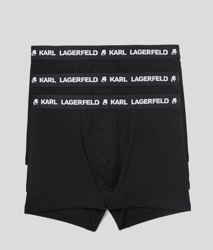 Karl Lagerfeld Logo Monochrome Trunk in 3-Pack | Black