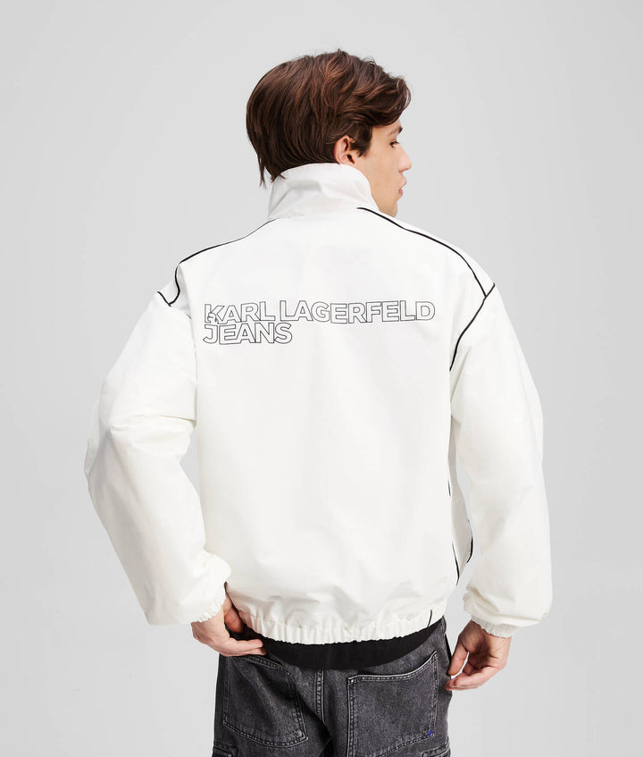 Karl Lagerfeld Logo Piping Jacket | White