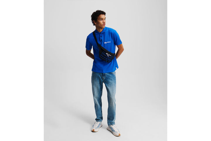 Karl Lagerfeld Logo Men's Polo | Azure Blue