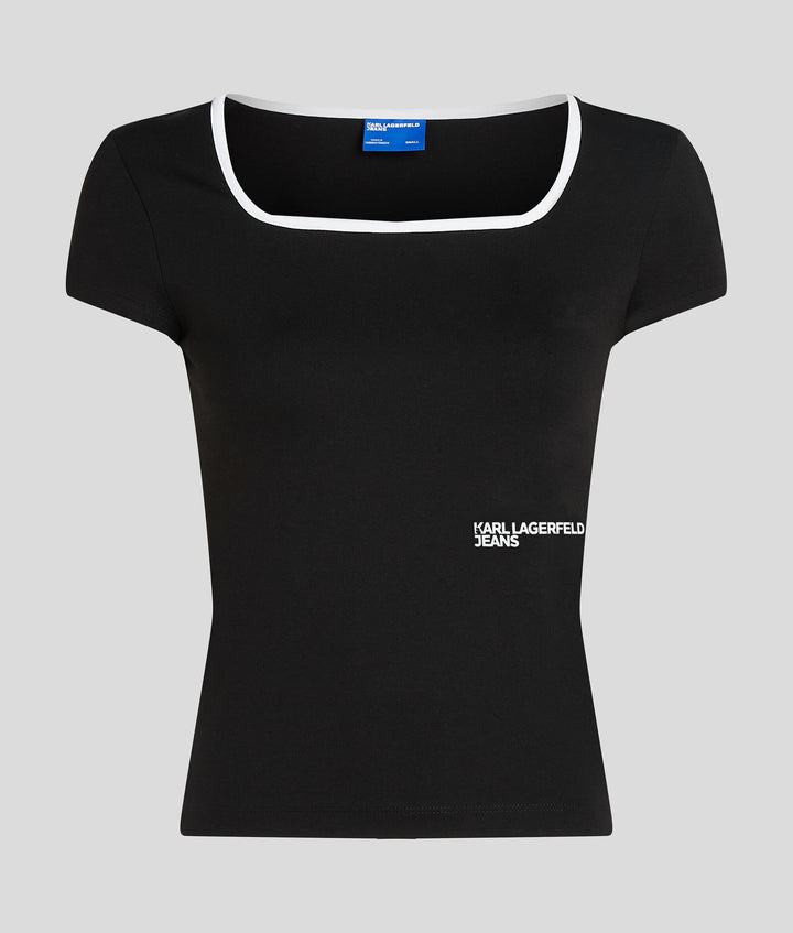 Karl Lagerfeld Square Neck T-shirt | Black