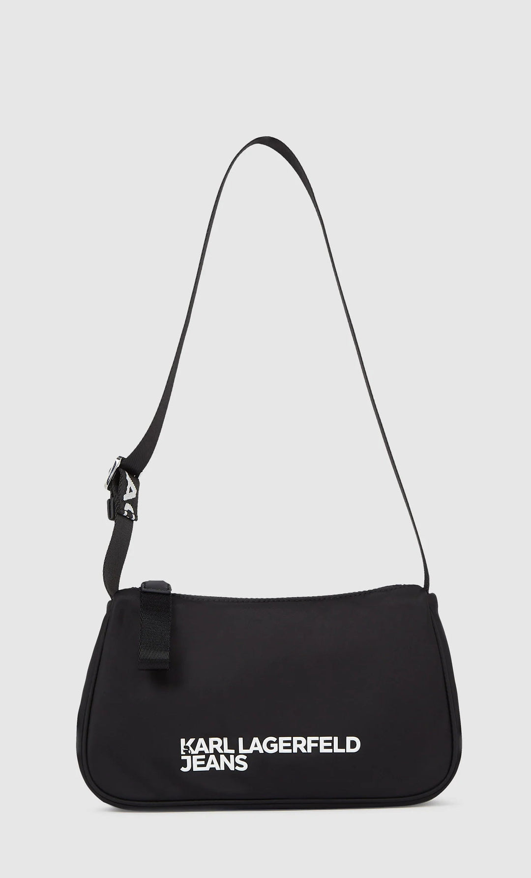 Karl Lagerfeld Essential Nylon Shoulder Bag | Black