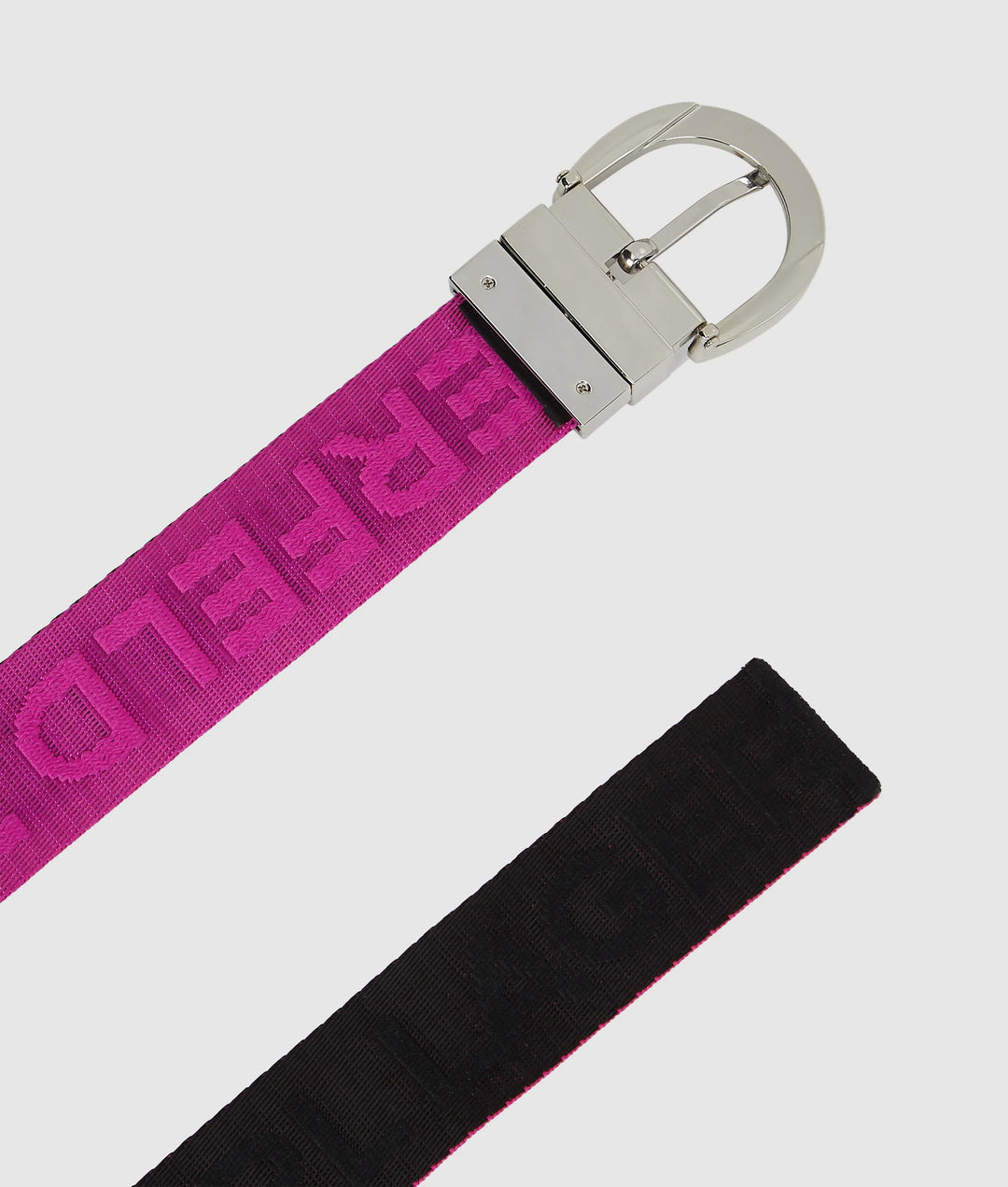 Karl Lagerfeld Reversible Webbing Women's Belt | Berry/Black