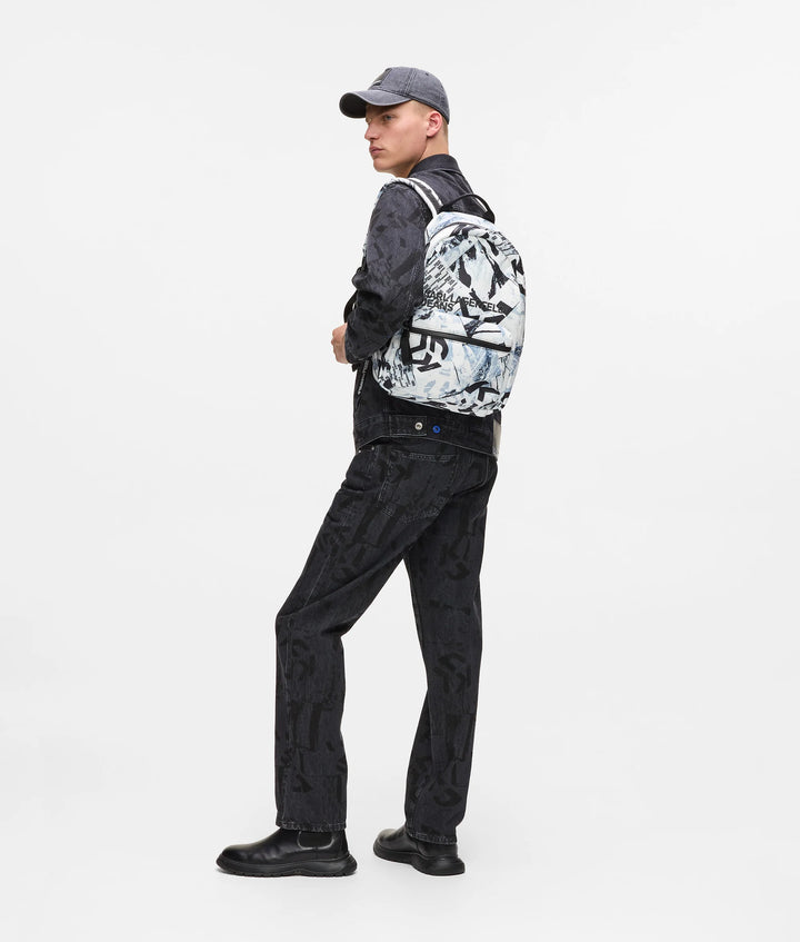 Karl Lagerfeld All over Graphic Print Backpack | Urban