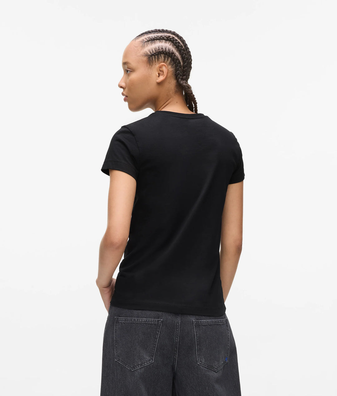 Karl Lagerfeld Women's Slim Reflective Logo T-shirt | Black