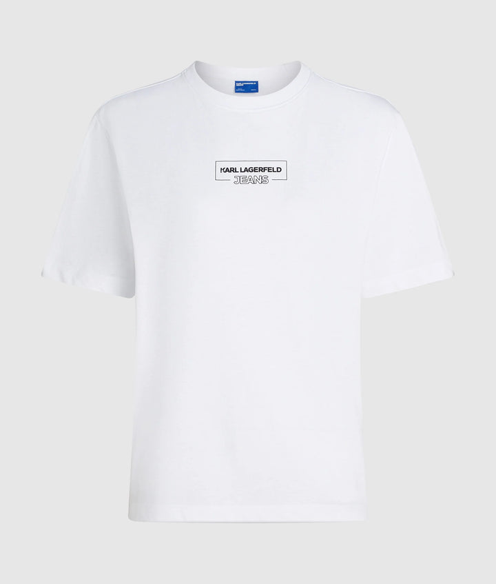 Karl Lagerfeld Women's Regular Outline Logo T-shirt | White