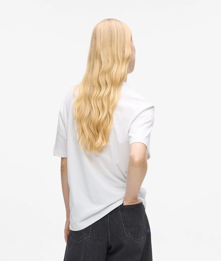Karl Lagerfeld Outline Logo Women's T-shirt | White