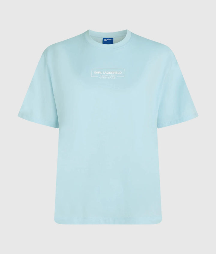 Karl Lagerfeld Outline Logo Women's T-shirt | Corydalis Blue