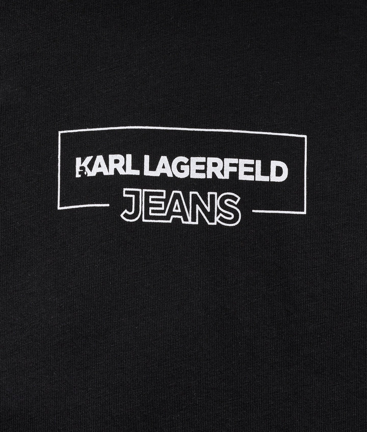 Karl Lagerfeld Women's Regular Outline Logo T-shirt | Black