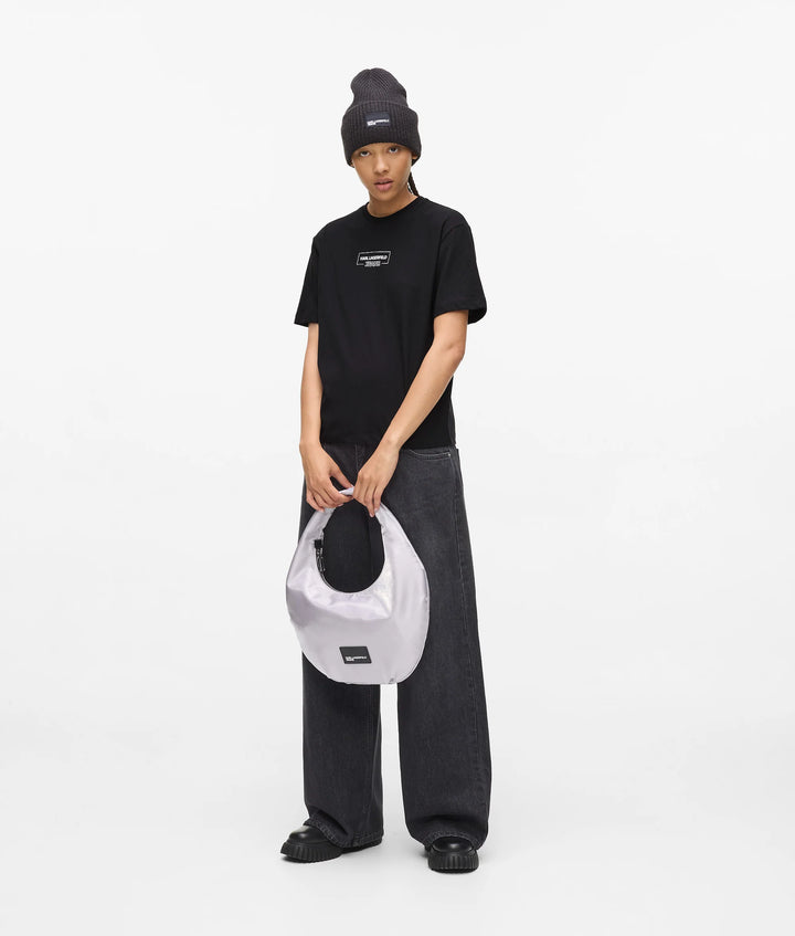 Karl Lagerfeld Women's Regular Outline Logo T-shirt | Black