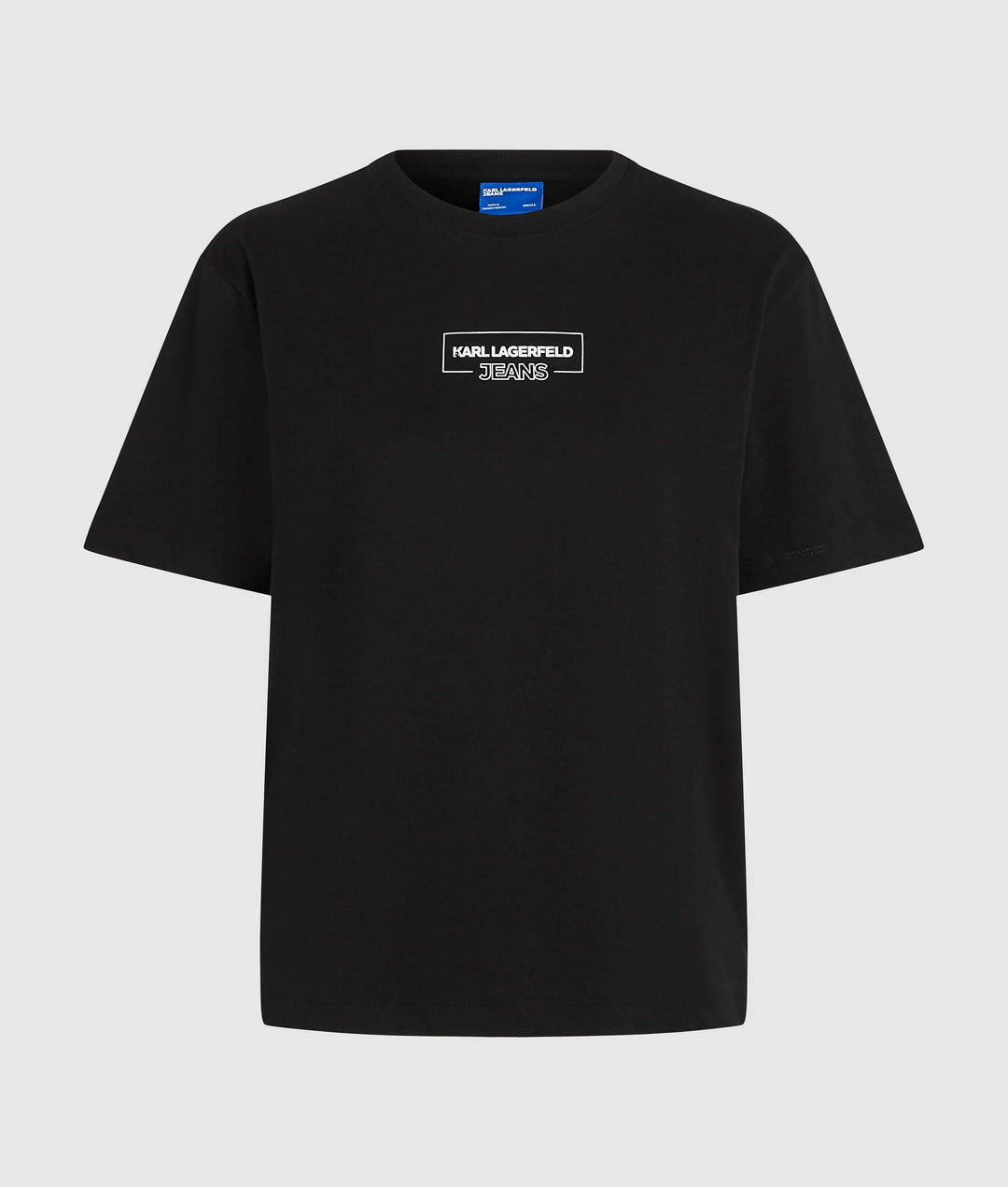 Karl Lagerfeld Women's Regular Outline Logo T-shirt | Black