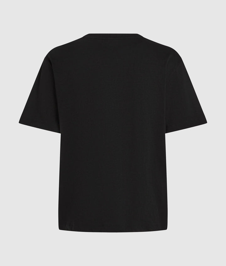 Karl Lagerfeld Women's Regular Outline Logo T-shirt | Black