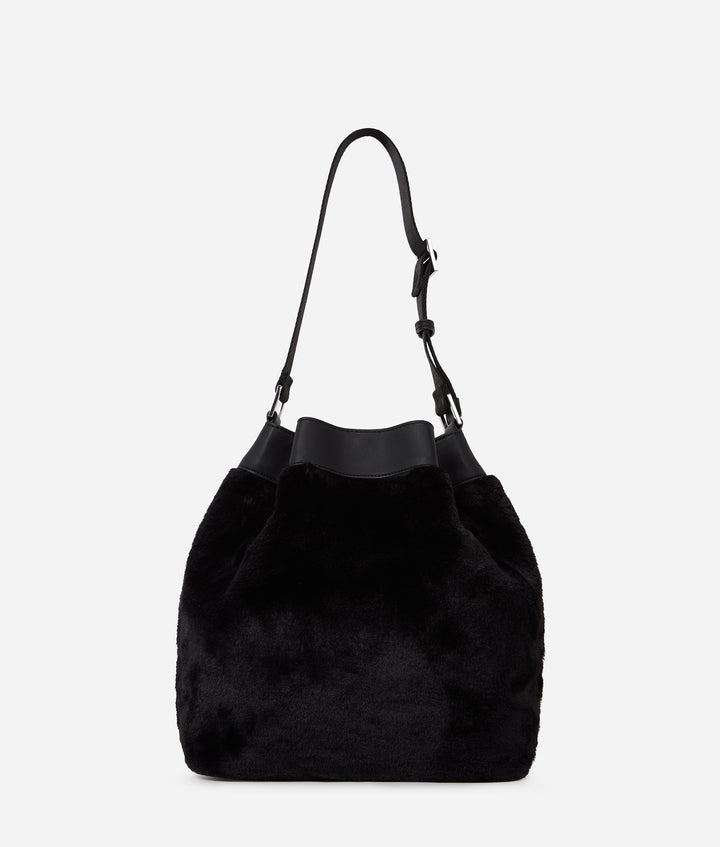 Karl Lagerfeld Faux Bucket Bag | Black