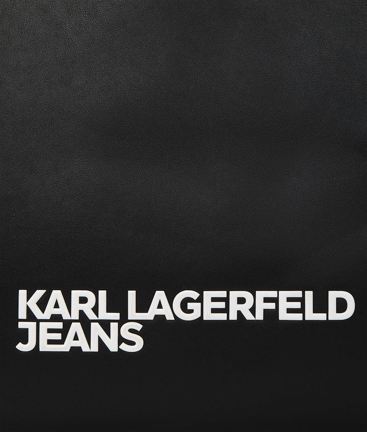 Karl Lagerfeld Shearling Tote Bag | Black/White