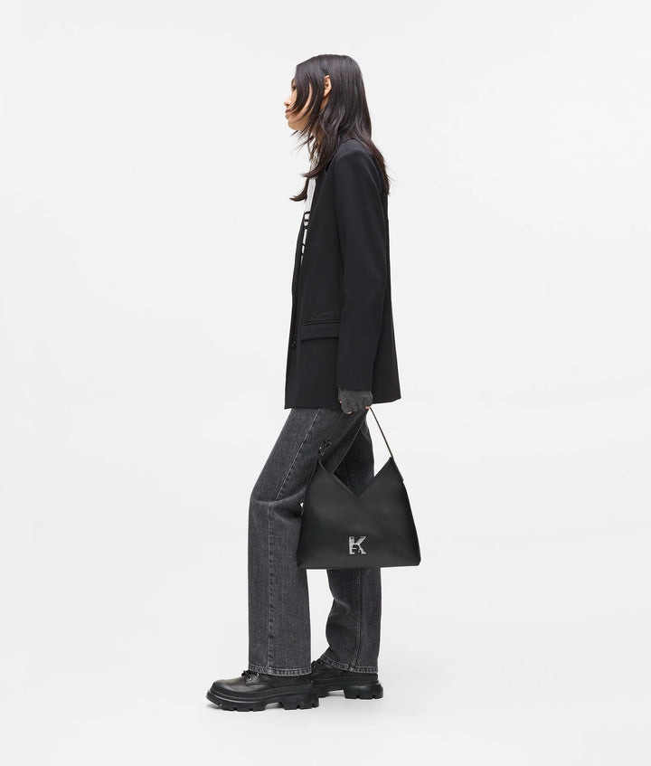 Karl Lagerfeld Geo Leather Small Tote Bag | Black