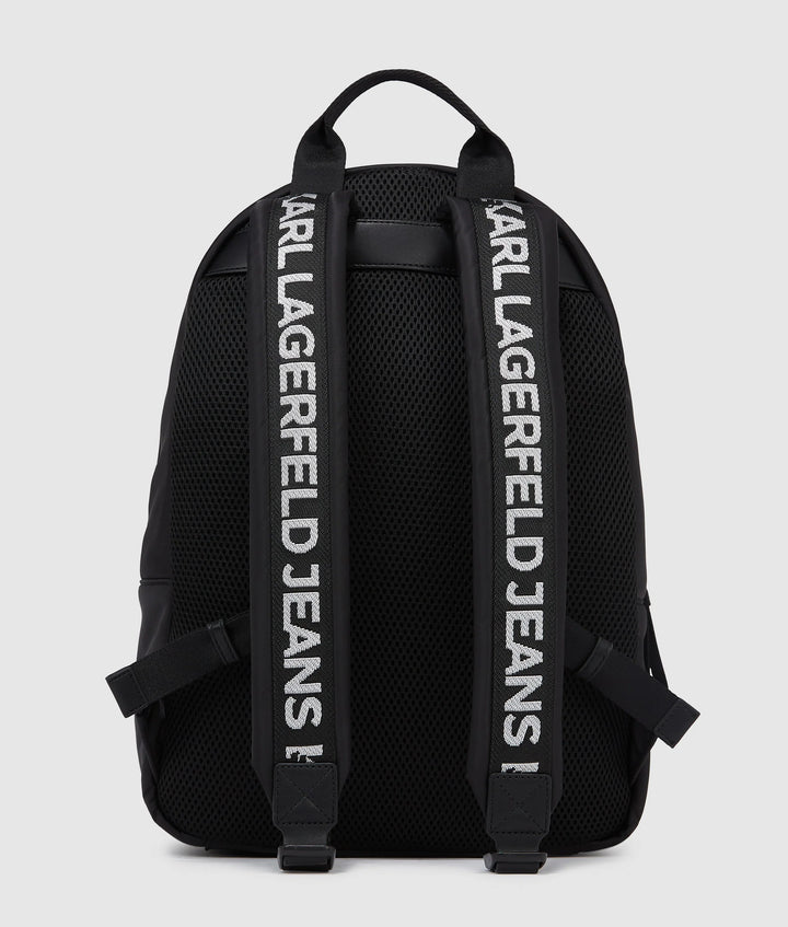 Karl Lagerfeld Logo Nylon Backpack | Black