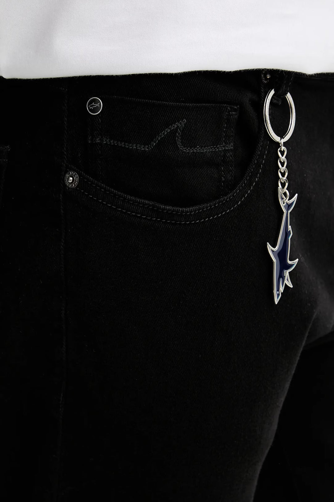 Paul & Shark Black Rivet Organic Stretch Denim | Black