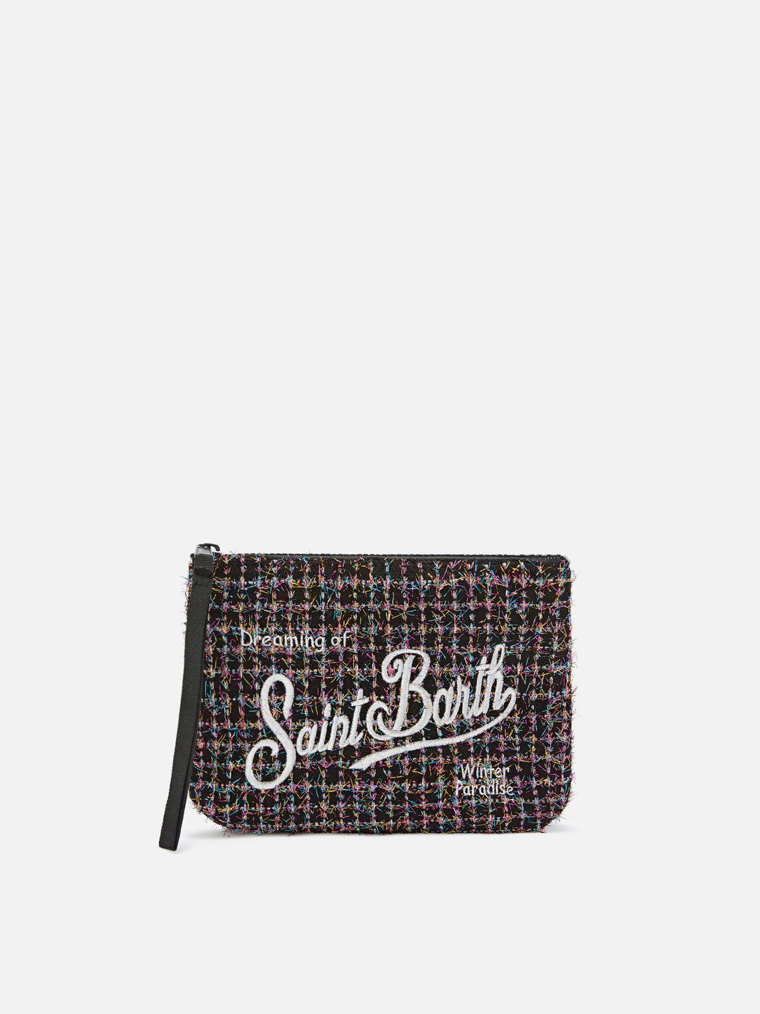MC2 Saint Barth Aline Tweed-Pochette - Schwarz - Vorderansicht