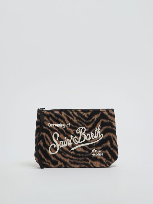 MC2 Saint Barth Pochette Aline Feutre Zèbre - Zèbre - Vue de face