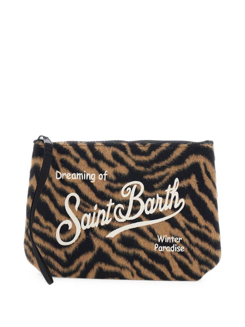 MC2 Saint Barth Pochette Aline Feutre Zèbre - Zèbre - Vue de trois quarts