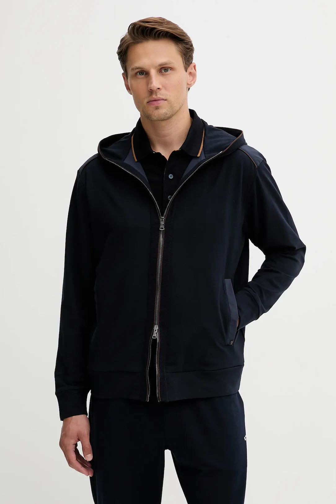 Paul & Shark XSoft Fleece Cotton Full Zip Sweatshirt | Navy