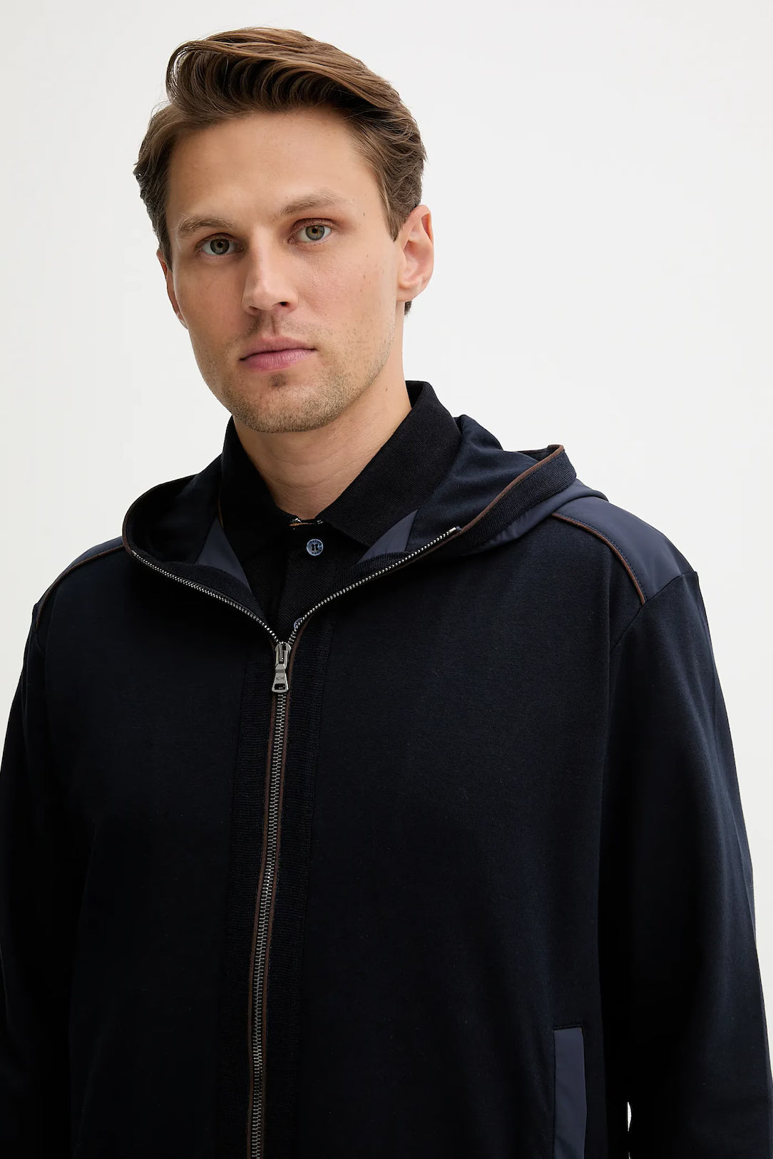 Paul & Shark XSoft Fleece Cotton Full Zip Sweatshirt | Navy