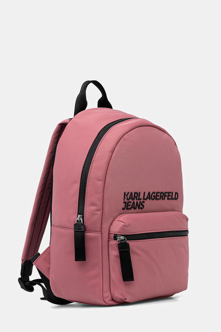 Karl Lagerfeld Logo Nylon Backpack | Slate Rose