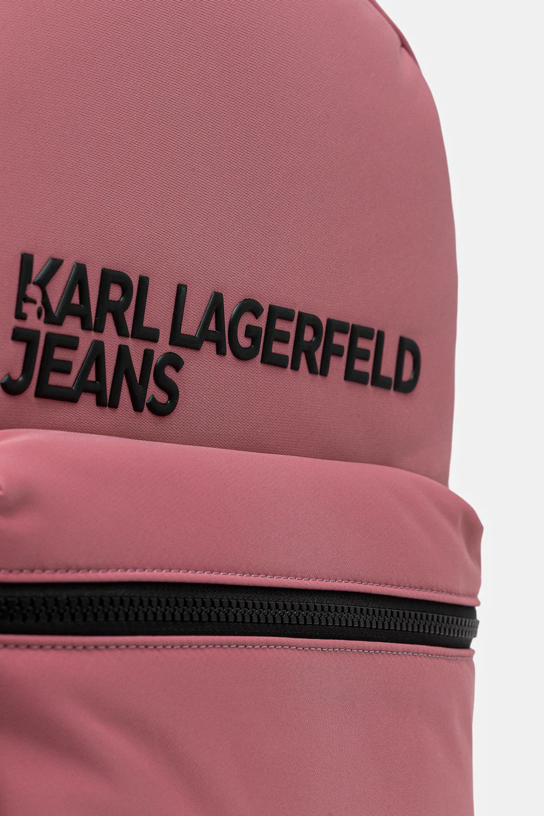 Karl Lagerfeld Logo Nylon Backpack | Slate Rose