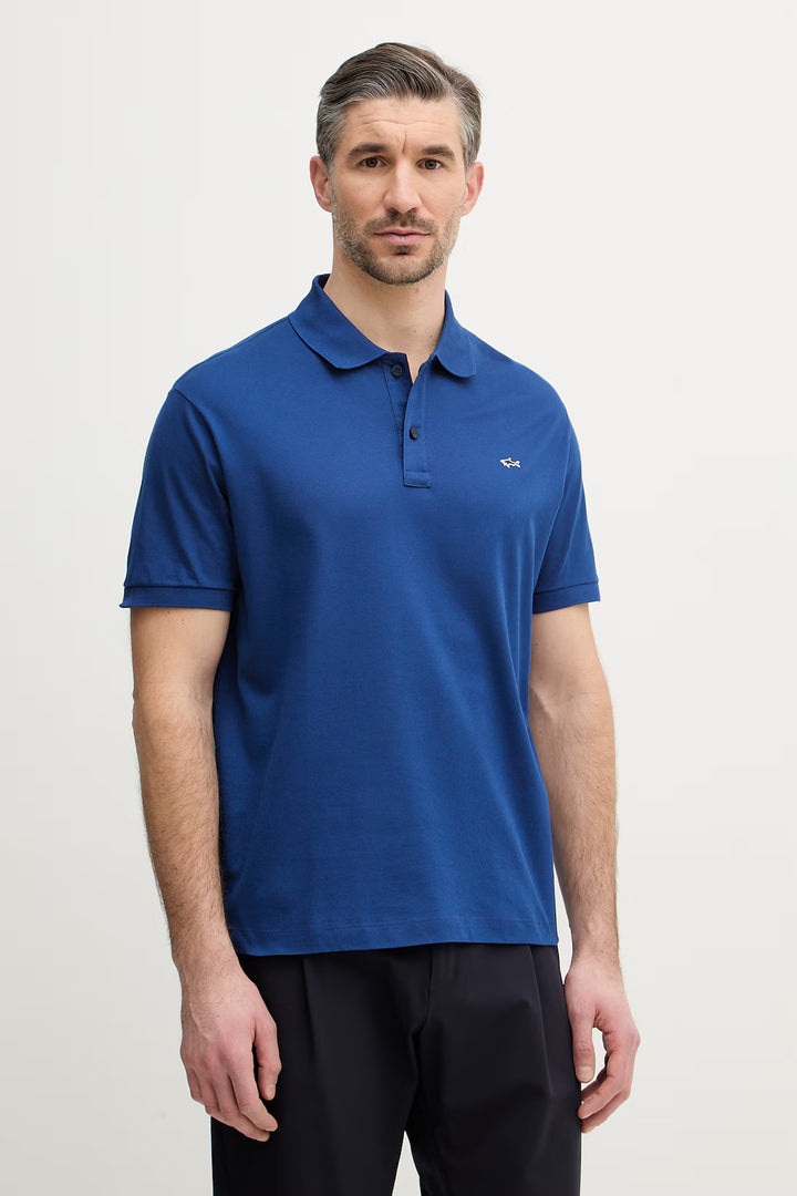 Paul & Shark Double Pique Cotton Polo | Royal Blue