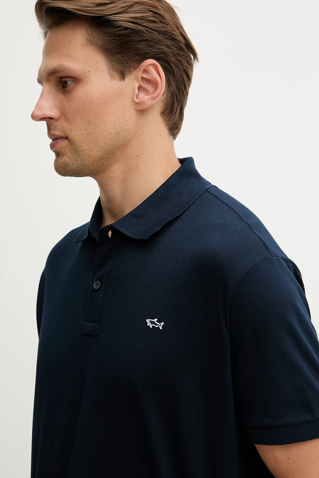 Paul & Shark Double Pique Cotton Polo | Navy