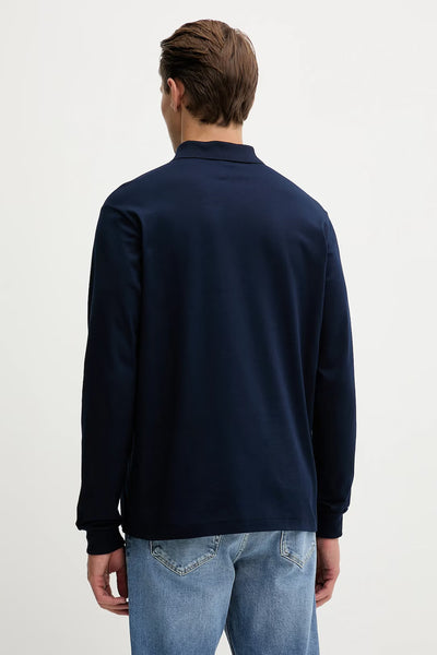 Paul & Shark Shark Badge Double Piqué Cotton Polo | Navy