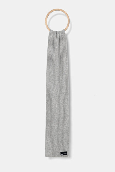 Karl Lagerfeld Patch Logo Scarf | Light Grey