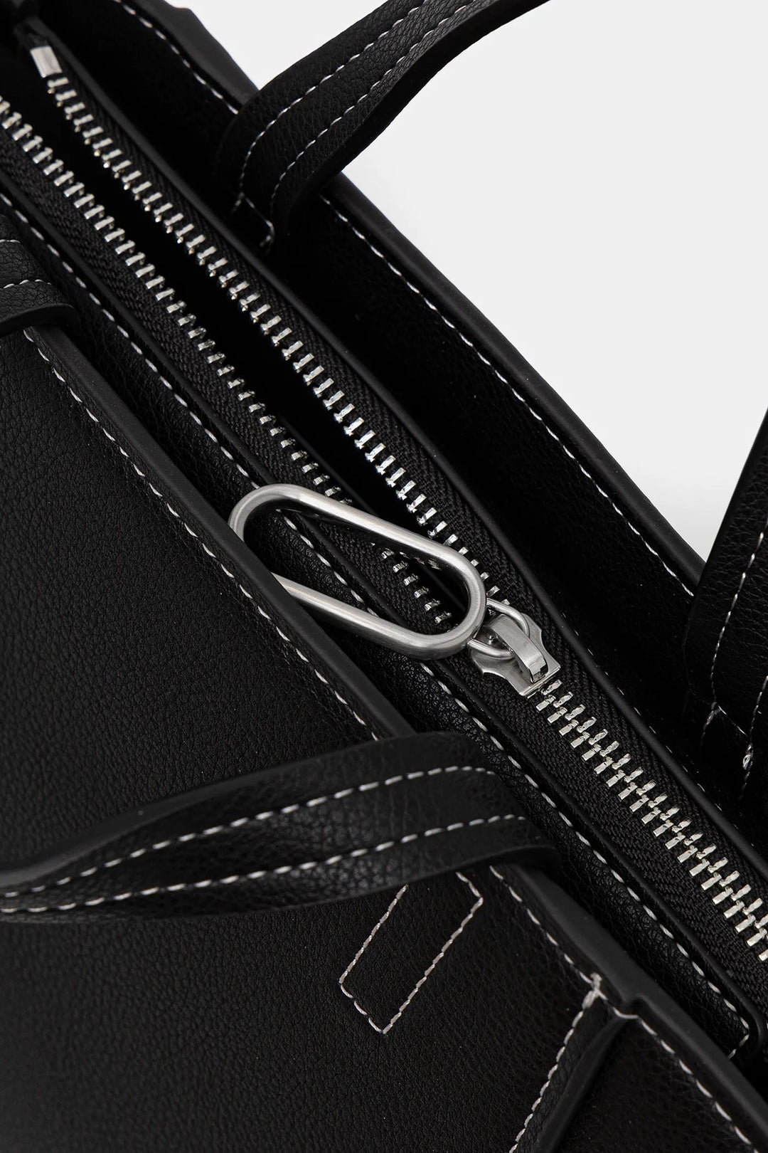 Karl Lagerfeld Metal Logo Mini Tote Bag | Black