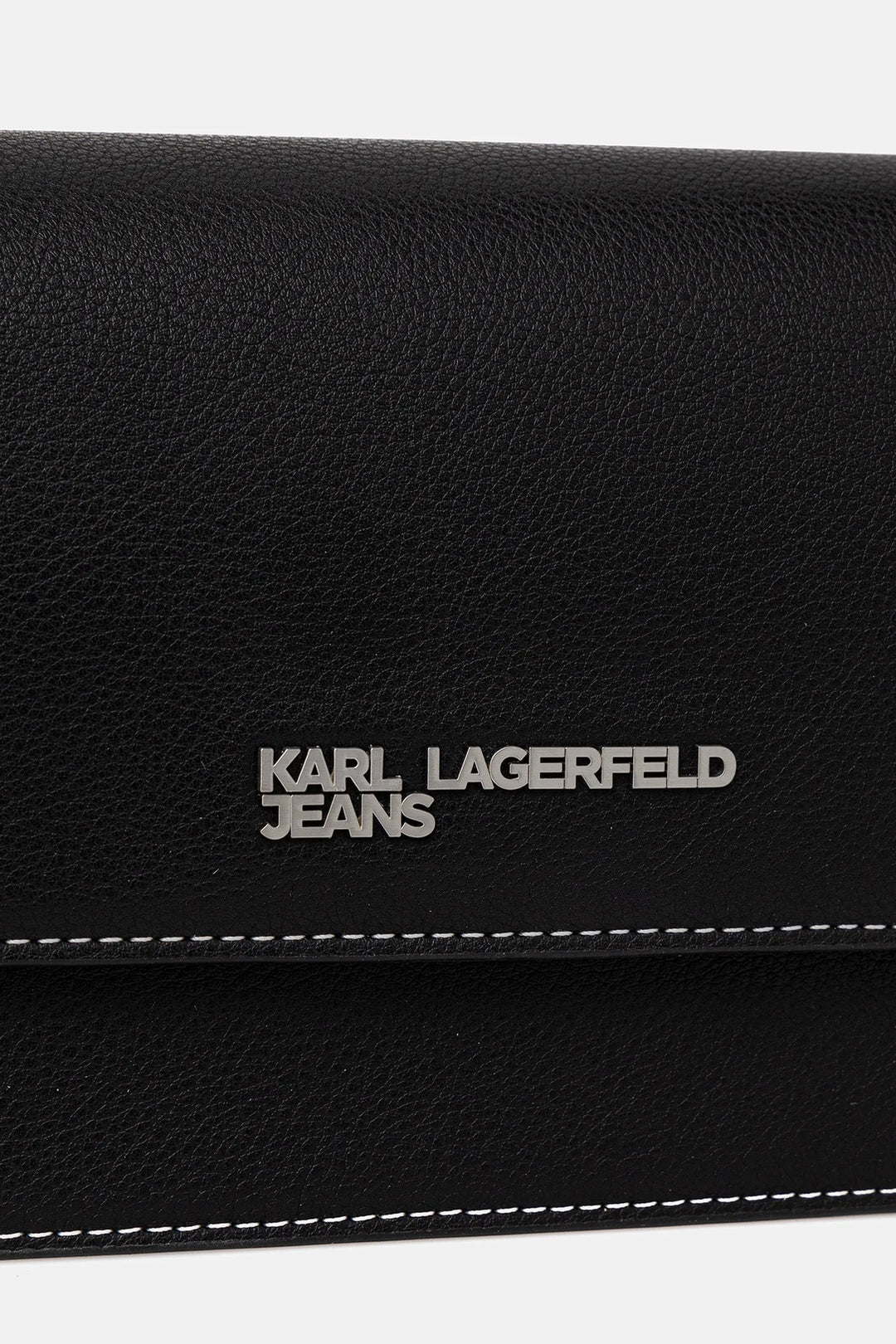 Karl Lagerfeld Metal Logo Top Handle Bag | Black