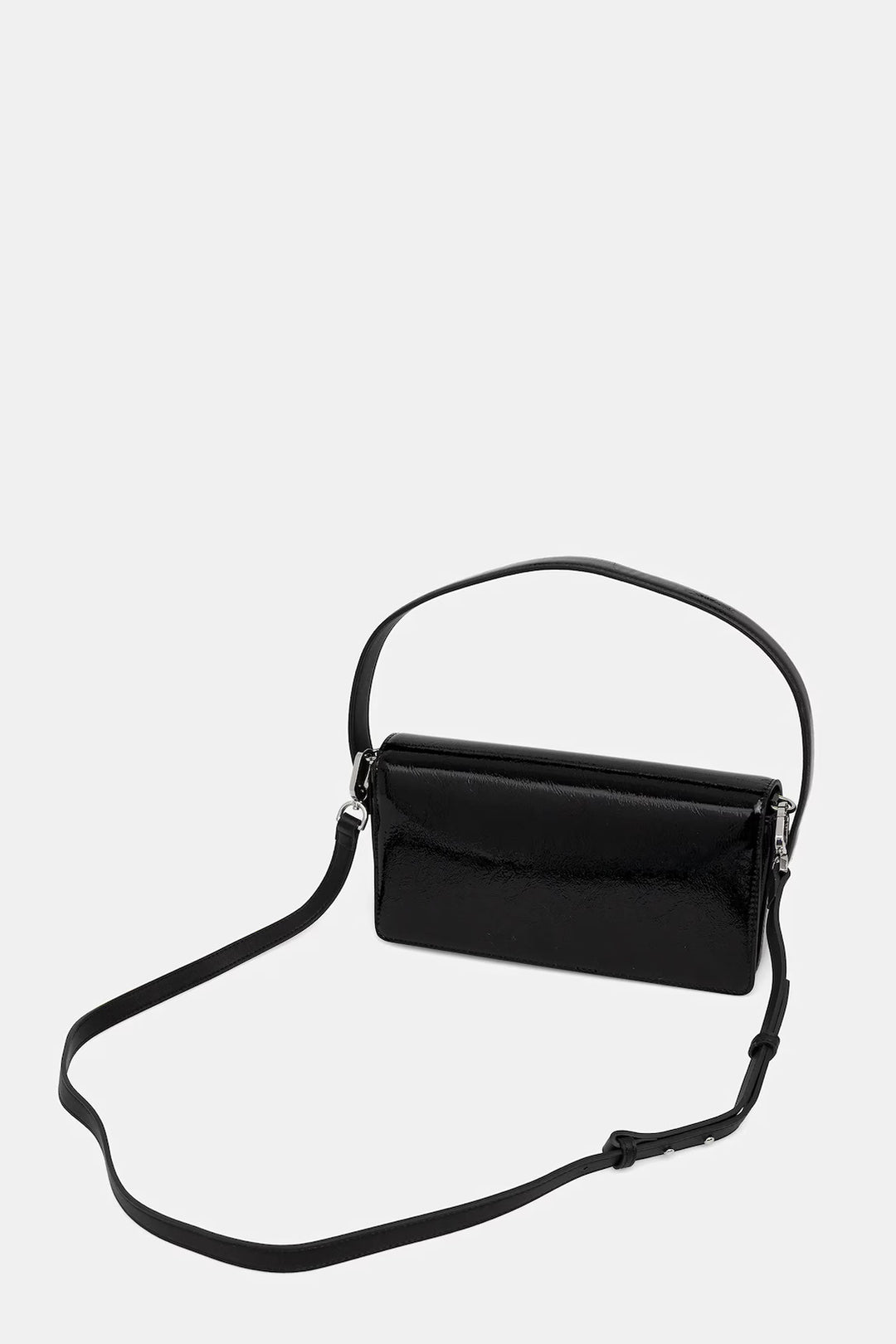 Karl Lagerfeld Metal Logo Shiny Bag | Black