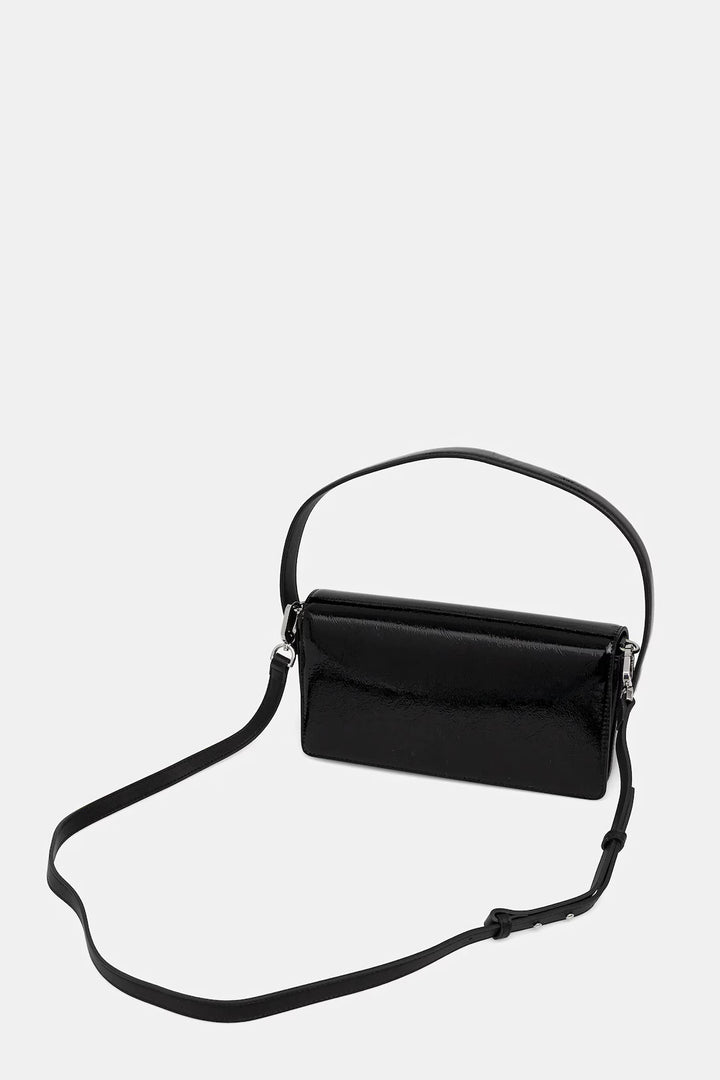 Karl Lagerfeld Metal Logo Shiny Bag | Black