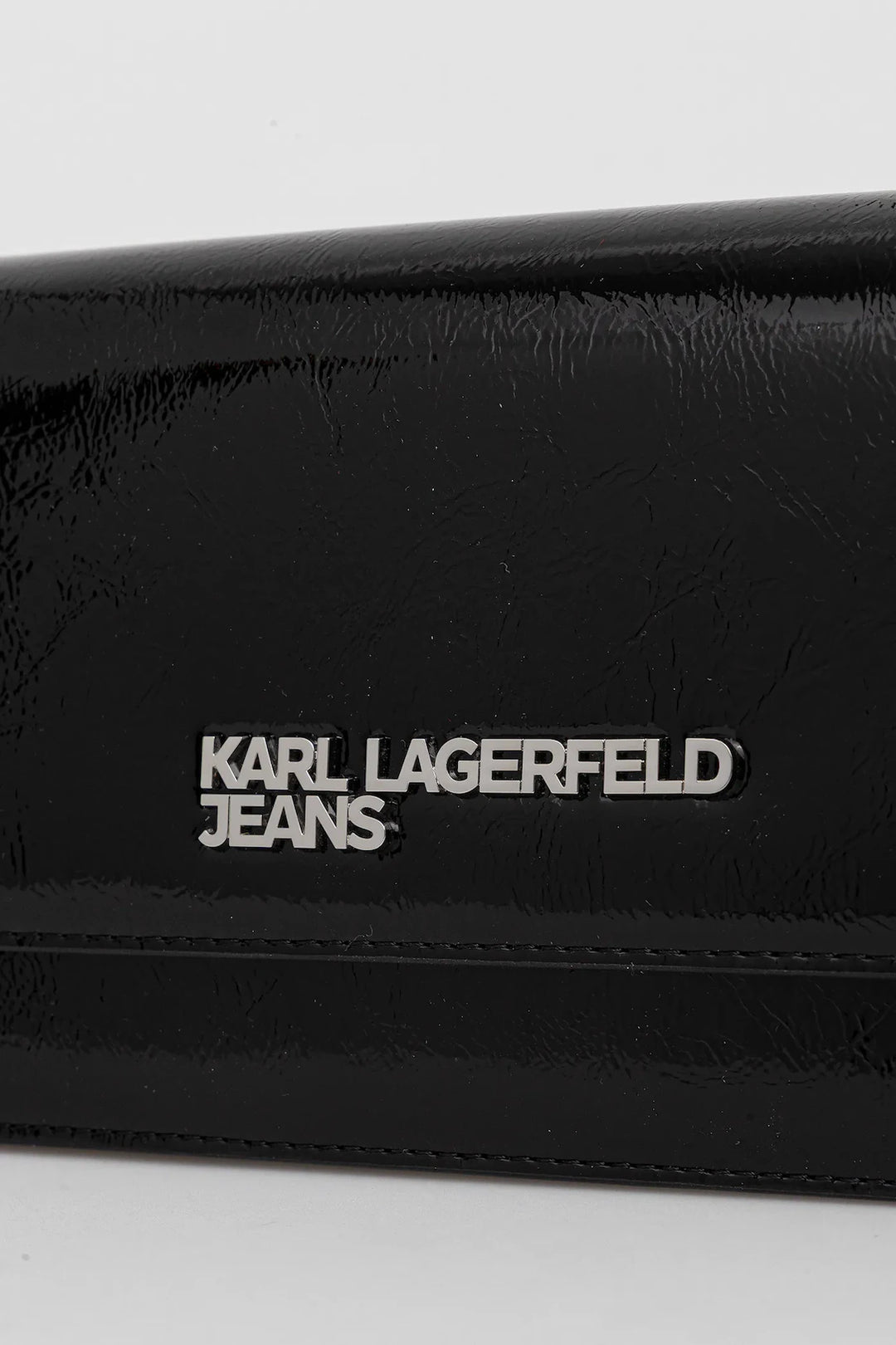 Karl Lagerfeld Metal Logo Shiny Bag | Black
