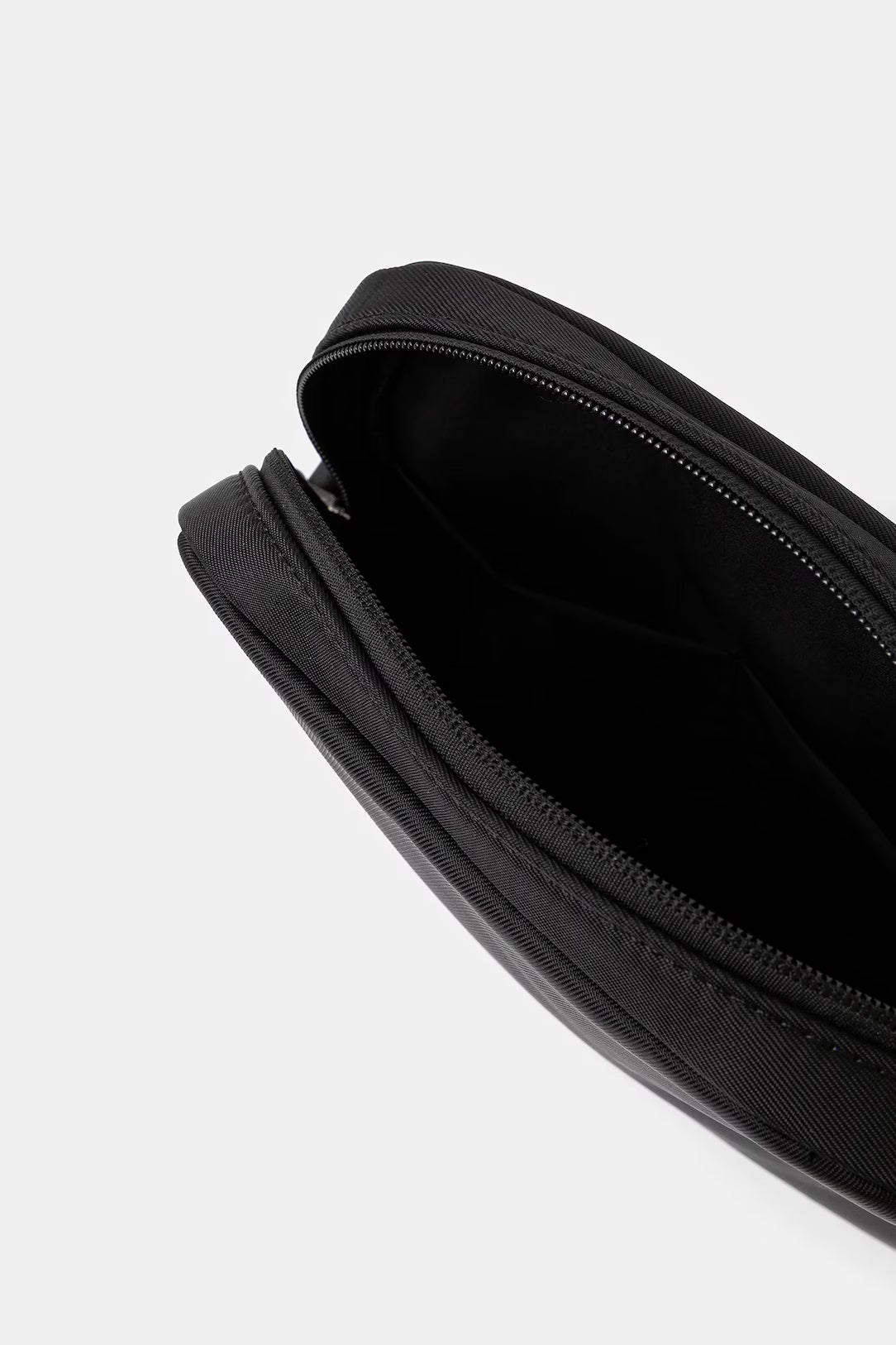 Paul & Shark Leather-Trimmed Water Repellent Messenger Bag | Black