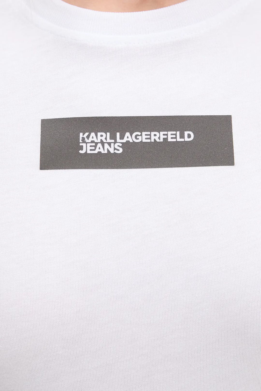 Karl Lagerfeld Women's Slim Reflective Logo T-shirt | White