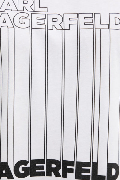 Karl Lagerfeld Regular Barcode T-shirt | White