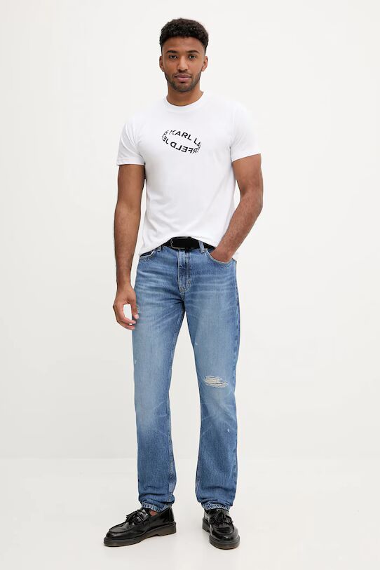 Karl Lagerfeld Slim Ring Logo T-shirt | White