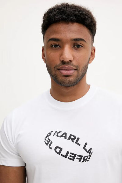 Karl Lagerfeld Slim Ring Logo T-shirt | White