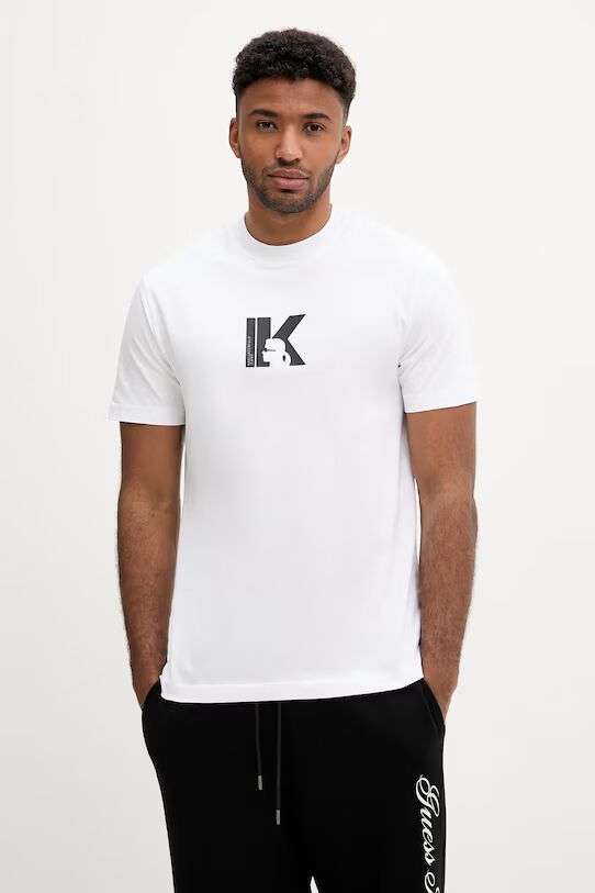 Karl Lagerfeld Regular K Logo Men's T-shirt | White