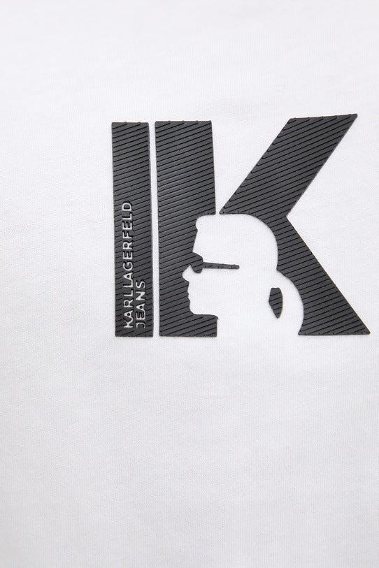 Karl Lagerfeld Regular K Logo Men's T-shirt | White