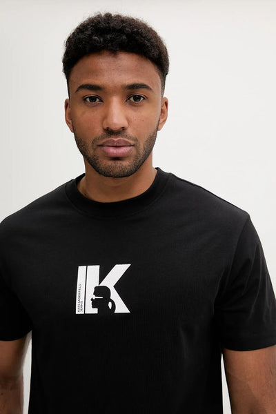 Karl Lagerfeld Regular K Logo Men's T-shirt | Black