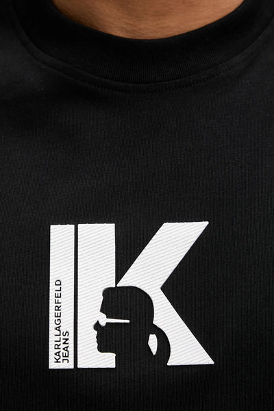 Karl Lagerfeld Regular K Logo Men's T-shirt | Black