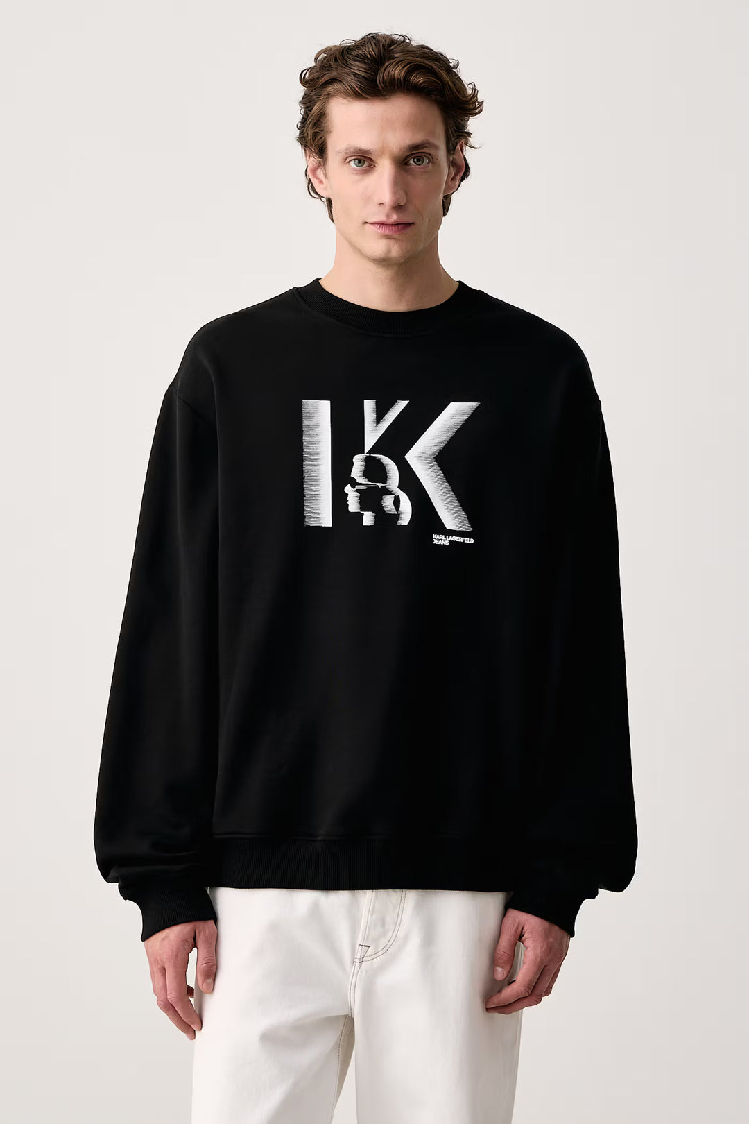 Karl Lagerfeld Relaxed Fit K Logo Sweatshirt | Black