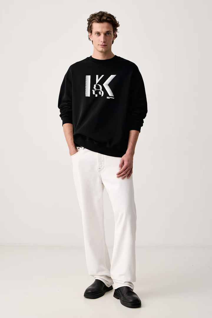 Karl Lagerfeld Relaxed Fit K Logo Sweatshirt | Black