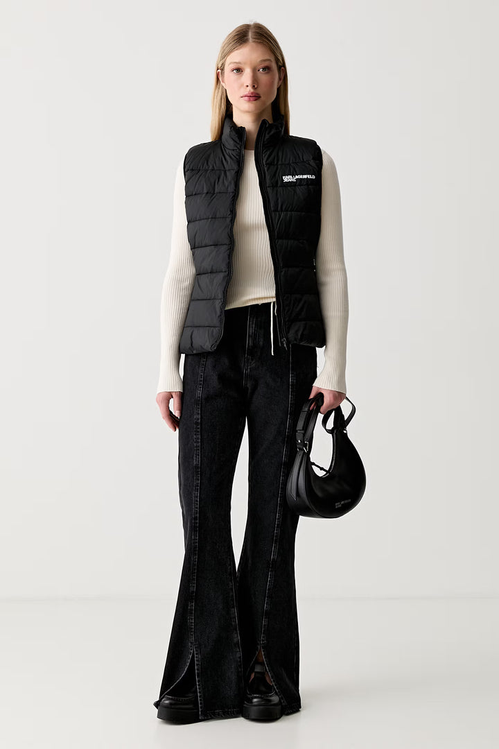 Karl Lagerfeld Light Padded Logo Vest | Black