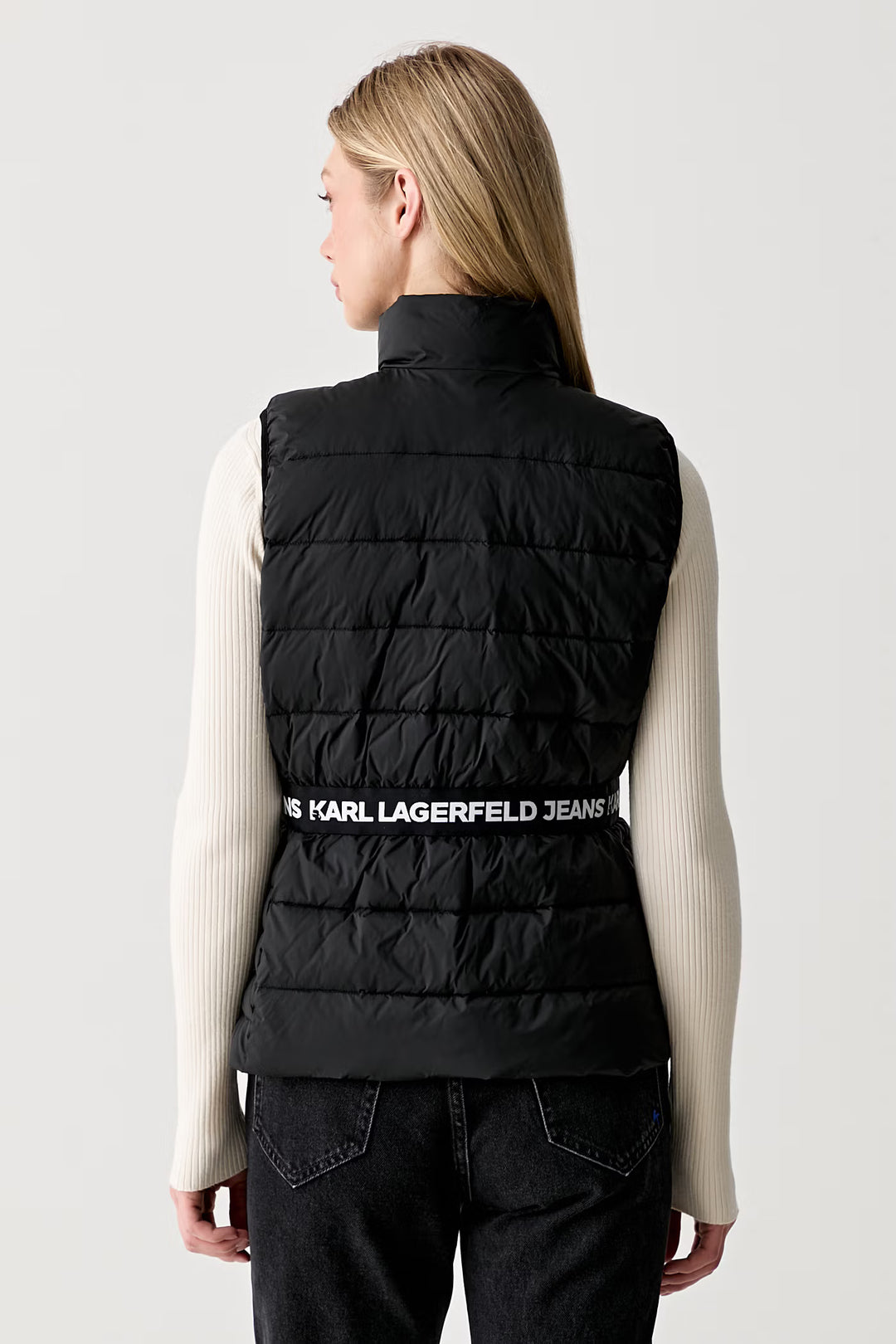 Karl Lagerfeld Light Padded Logo Vest | Black